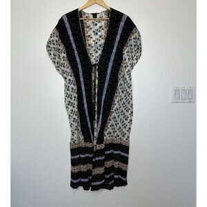 Bohemian Kimono Duster Floral‎ Patchwork OS
